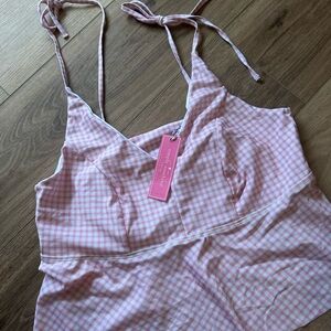 Simply Southern Pink and White Gingham Dress